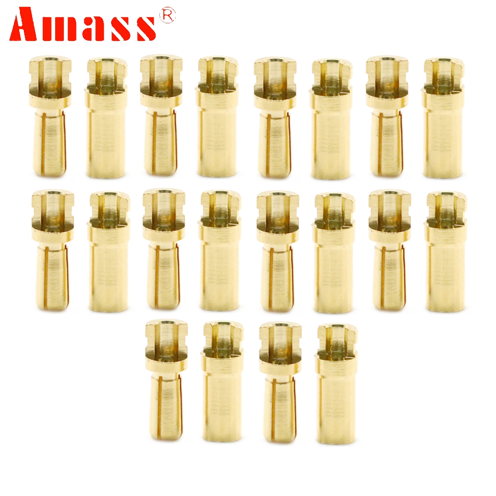 Rc Hobbyking - 5 Paar/Set Amass 3,5mm 4mm Goldene