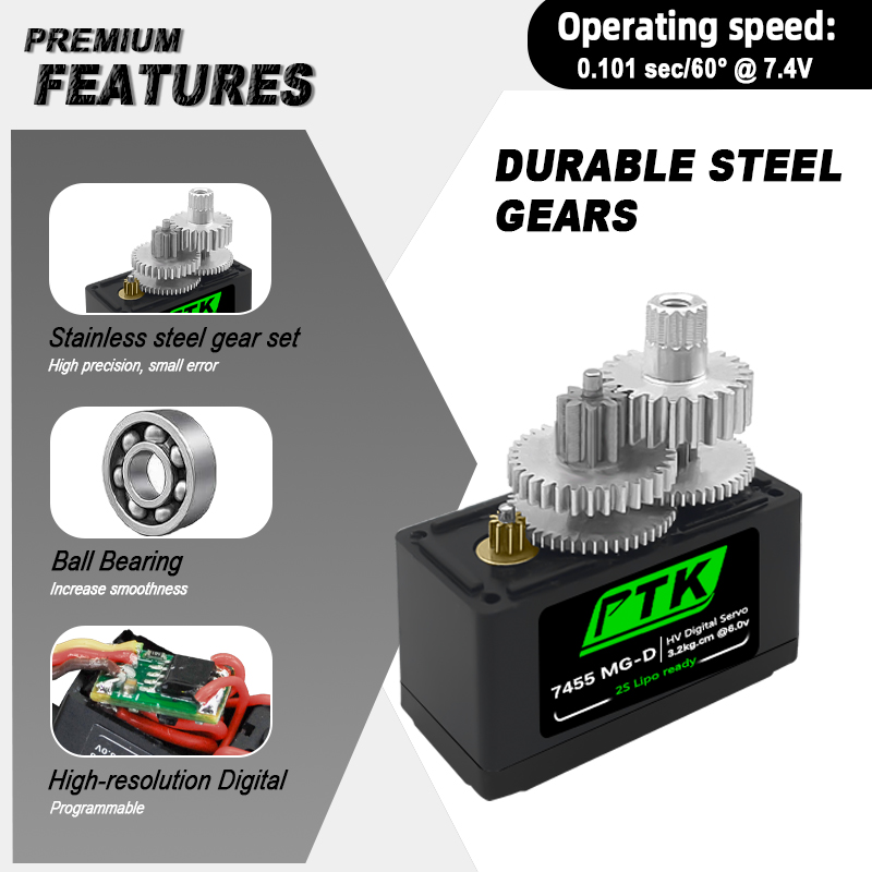 PTK 7455MG-D Servo 12g Digital – Rc Hobby Products Bewertung und Preis